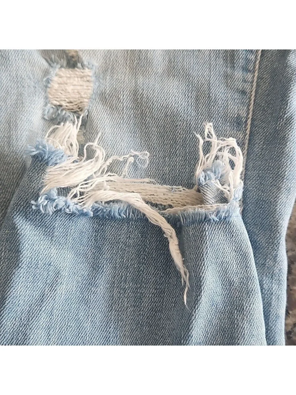 Polo Ralph Lauren Tompkins Skinny Jeans Distressed Light Blue Size 26